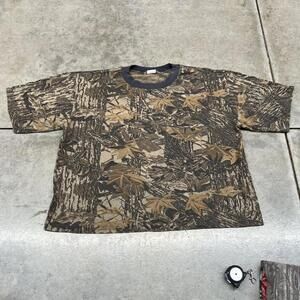vintage realtree camo all over print made in usa pocket shirt size xl